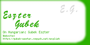 eszter gubek business card